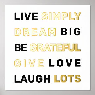 Motivatie prijsopgave wit en goud folie afdrukken