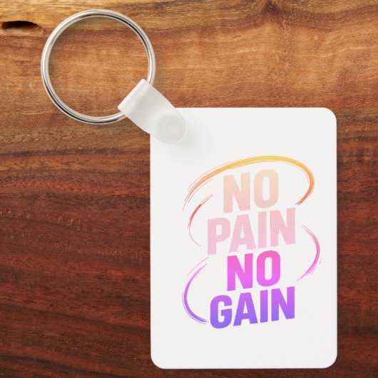 – Motivatie Quote Accessoire voor Fitness & Focus Sleutelhanger (Voorkant)