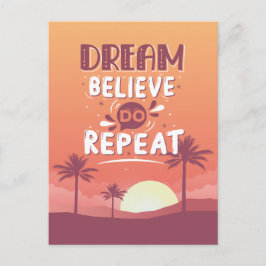 Motivatie Quote Dream Believe Do Herhalen Briefkaart
