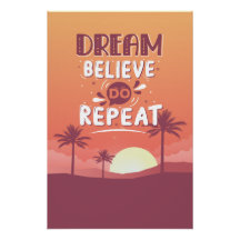 Motivatie Quote Dream Believe Do Herhalen