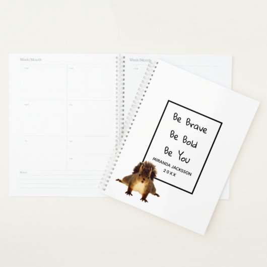 Motivatie Quote Eekhoorn Leuke Witte Naam 2026 Planner (Display)