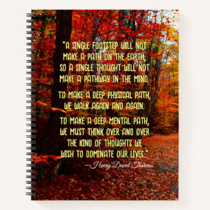 Motivatie Quote Herfst Bossen New Hampshire Notitieboek