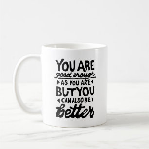 Motivatie Quote Lino Print Mok