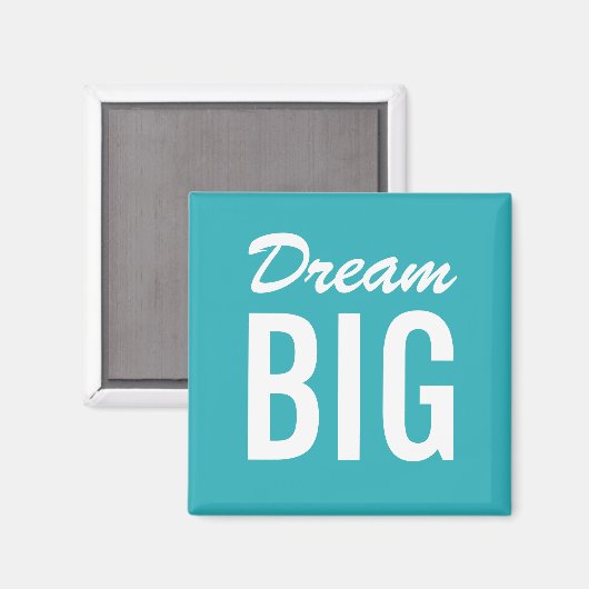 Motivatie Quote Turquoise minimalistische magneet (Voorkant / Achterkant)