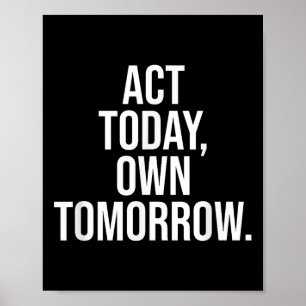 Motivatie Quote voor stoïcijnse wijsheid en kracht Poster