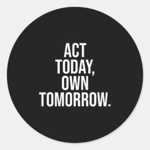 Motivatie Quote voor stoïcijnse wijsheid en kracht Ronde Sticker