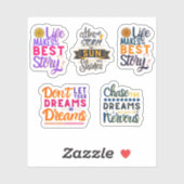 MOTIVATIE QUOTES 5 pack Sticker (Vel)