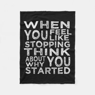 Motivatie quotes Inspirerend cadeaus voor gym WO Fleece Deken