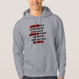 Motivatie quotes succes in het leven hoodie