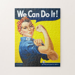 Motivatie: Rosie de Riveter, "We kunnen het!" Legpuzzel
