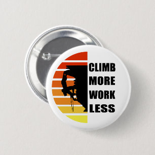 Motivatie rots klimcitaten ronde button 5,7 cm