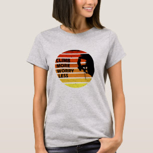 Motivatie rots klimcitaten t-shirt