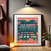 Motivatie roze groen inspirerende quote Be You