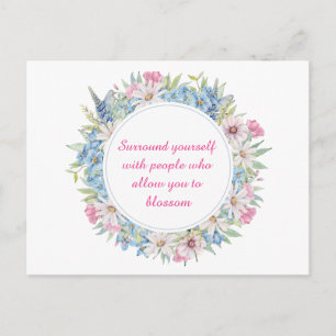 Motivatie roze witte blauwe zwavel Wreate Briefkaart