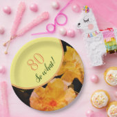 motivatie Rozen van de 80e verjaardag van de geboo Papieren Bordje (Feest)