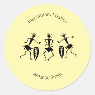 Motivatie, silhouet Inspirerend dansers Ronde Sticker
