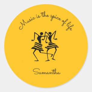 Motivatie, Silhouette Celebration dansers Ronde Sticker