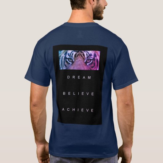 Motivatie Sjabloon Modern legant Navy Blue T-shirt (Achterkant)