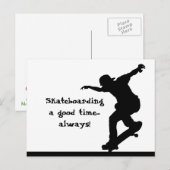 Motivatie skateboarden offerte Goede tijd altijd Briefkaart (Voorkant / Achterkant)