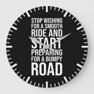 Motivatie Smooth Ride vs Bumpy Road Quote Grote Klok
