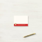 Motivatie sporttrainer red golden post-it® notes (Op bureau)