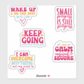 Motivatie sticker bundel voor geestelijke gezondhe (Vel)
