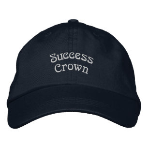 Motivatie Succes Kroon Verstelbare Navy Kleur  Geborduurde Pet
