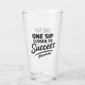 Motivatie succesquote zwart glas (Voorkant)