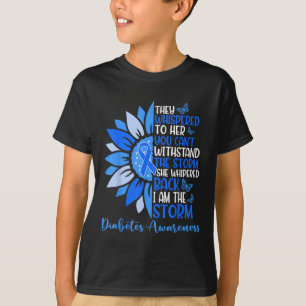 Motivatie Support Squad Zonnebloem Blauw Diabetes T-shirt