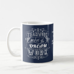 Motivatie teamwork maakt het droomwerkbedrijf koffiemok