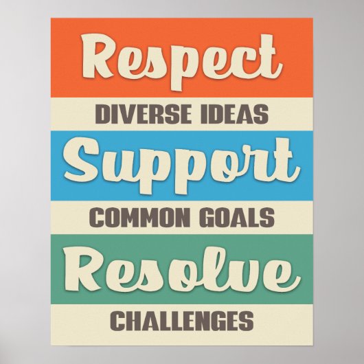 Motivatie teamwork teambuilding succes poster (Voorkant)