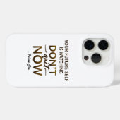 Motivatie telefoonhoesje – Stop niet met nu – Toek Case-Mate iPhone Case (Achterkant (horizontaal))