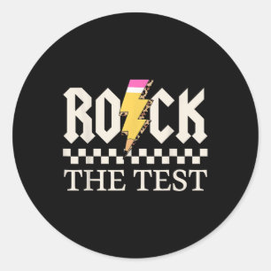 Motivatie testdag voor Teacher Student Rock Ronde Sticker