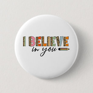 Motivatie testen Grappige School Teacher Kind Test Ronde Button 5,7 Cm