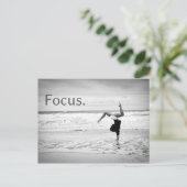 Motivatie training Beach Focus Handstand Briefkaart (Staand voorkant)