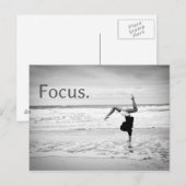 Motivatie training Beach Focus Handstand Briefkaart (Voorkant / Achterkant)