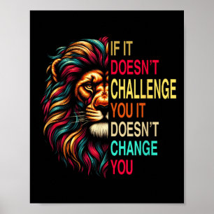 Motivatie training fitness citaten Lion Poster