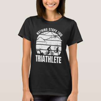 Motivatie triatleet kostuum voor een triathlon lo t-shirt
