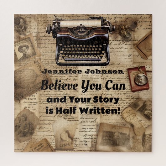 Motivatie  Typewriter Puzzel (Verticaal)