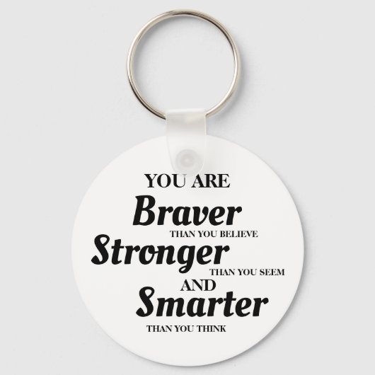 Motivatie U bent sterk slim Sleutelhanger (Voorkant)