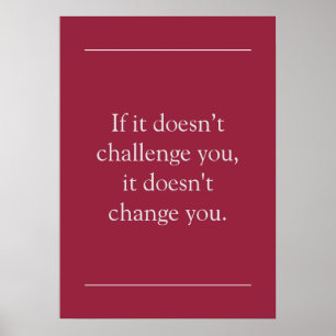 Motivatie uitdaging AZ Cardinals Red Poster