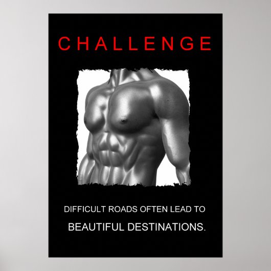 motivatie uitdaging voor het bereiken van sport poster (Voorkant)