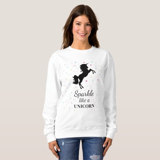 Motivatie Unicorn Sweatshirt (Voorkant volledig)