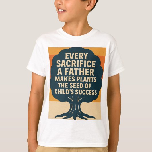 Motivatie Vaderdag Retro Tree DesignT-Shirt T-shirt (Voorkant)