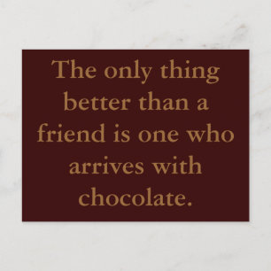 Motivatie van Chocolate Friendship Briefkaart
