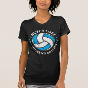 Motivatie van volleybalspeler als ik nooit verlies t-shirt