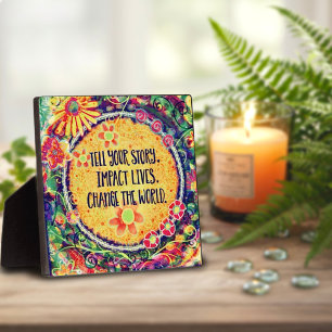 Motivatie Verander de Wereld Quote Inspirativiteit Fotoplaat