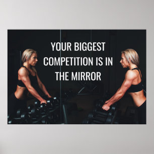 Motivatie vergelijkingscitaat Gym Workout Poster