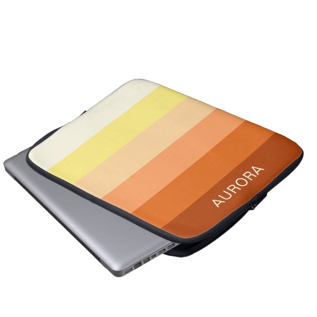 Motivatie verloop met aangepaste naam - laptop sleeve (Voorkant onderkant)