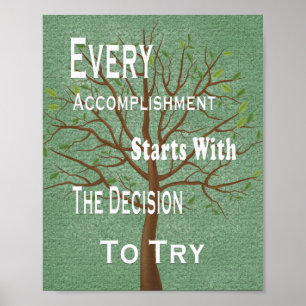 Motivatie verwezenlijking en voltooiing poster